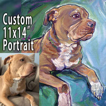 Load image into Gallery viewer, Custom Pet Portrait / 11x14 Canvas