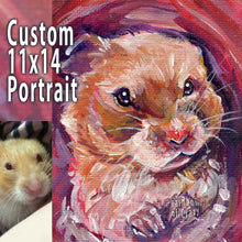 Load image into Gallery viewer, Custom Pet Portrait / 11x14 Canvas