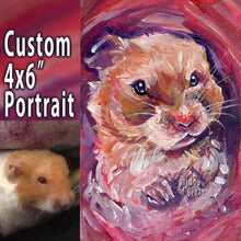 Load image into Gallery viewer, Custom Pet Portrait / 4x6 Canvas Board