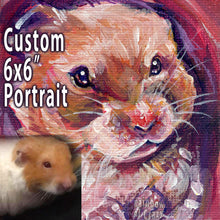 Load image into Gallery viewer, Custom Pet Portrait / 6x6 Canvas Board