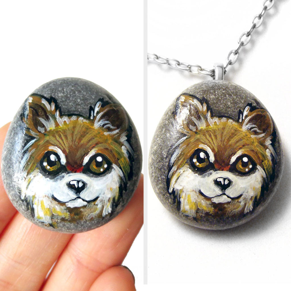 Chihuahua / Rock Art / Necklace