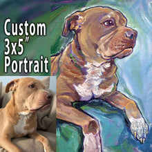 Load image into Gallery viewer, Custom Pet Portrait / 3x5 Canvas Board
