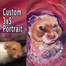 Load image into Gallery viewer, Custom Pet Portrait / 3x5 Canvas Board
