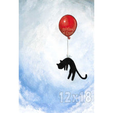 Load image into Gallery viewer, Balloon Black Cat / Art Print
