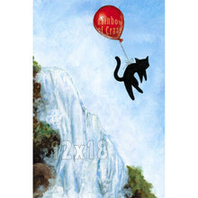 Load image into Gallery viewer, Black Cat Balloon Waterfall / Art Print
