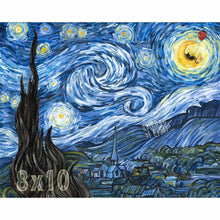 Load image into Gallery viewer, Black Cat Starry Night / Art Print
