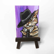 Cat with the Hat - ACEO Painting