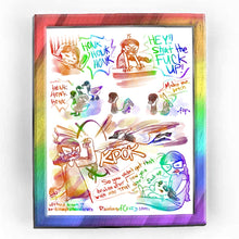Load image into Gallery viewer, Rainbowofcrazy web comic. / Jo, in bed, looking angry, hair a mess. mysterious sound: &quot;HONK HONK HONK.&quot; / Jo, looking out a window, enraged: &quot;HEY!! Shut the FUCK UP!&quot; / three Canada Goose stand together. &quot;HONK HONK HONK.&quot; / Close-up of one Canada Goose, holding what looks like a stick. / Canada Goose&#39;s stick suddenly becomes a switchblade with a *flip*. Canada Goose glares: &quot;Make me, bitch.&quot; / Angry Jo, holds her arm up, blocking the Canada Goose as it flies toward her, trying to stab her with the knife. So
