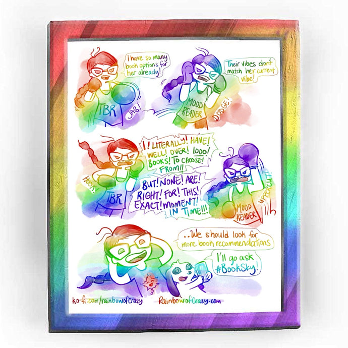 Rainbowofcrazy web comic. / Jo, her shirt labelled 