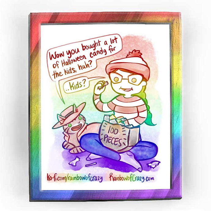 Rainbowofcrazy web comic. / (NotMy) Tabby cat, dressed as Carmen Sandiego: 