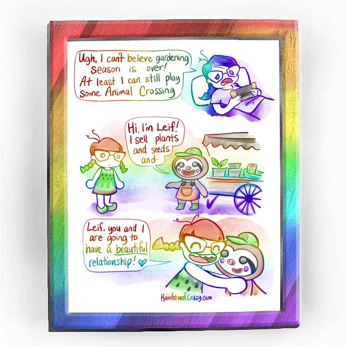 Rainbowofcrazy web comic. / Jo lies in bed, looking sad. She holds a Nintendo Switch in her hands. Jo: 