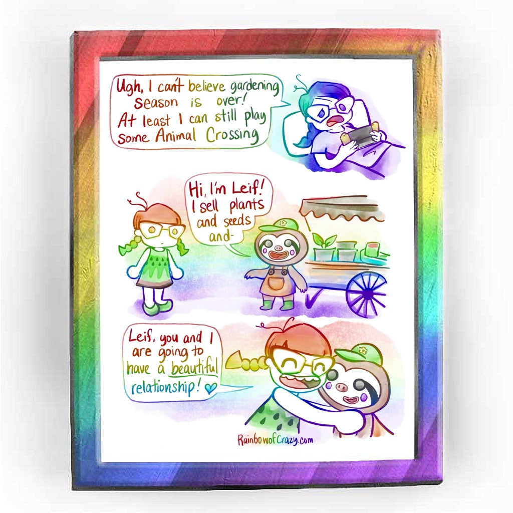 Rainbowofcrazy web comic. / Jo lies in bed, looking sad. She holds a Nintendo Switch in her hands. Jo: 