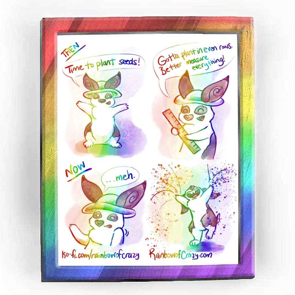 Rainbowofcrazy web comic. / [THEN.] Rabbit, wearing a sun hat: 