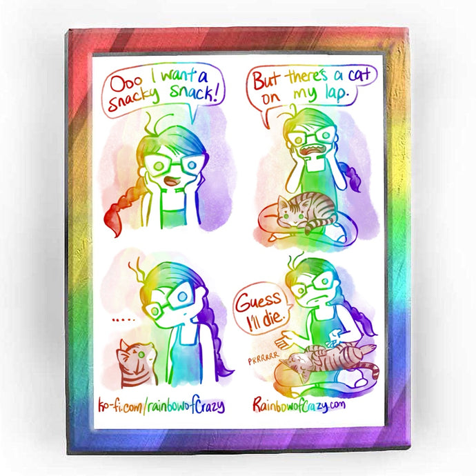 Rainbowofcrazy web comic. / Jo, hands on the sides of her face: 