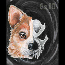 Load image into Gallery viewer, Corgi Dog Skull / Art Print
