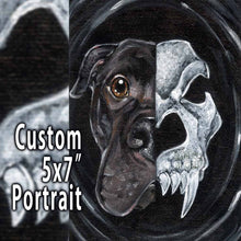 Load image into Gallery viewer, Custom Pet Skull Portrait / 5x7 Canvas
