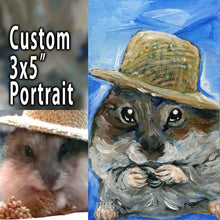 Load image into Gallery viewer, Custom Pet Portrait / 3x5 Canvas Board
