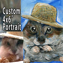 Load image into Gallery viewer, Custom Pet Portrait / 4x6 Canvas Board

