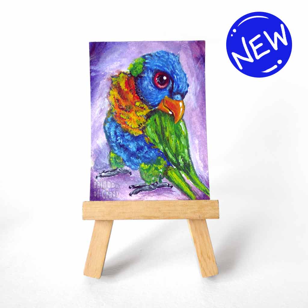 Lorikeet Bird / ACEO Painting