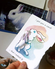 Load image into Gallery viewer, Hungry White Rabbit - Greeting Card
