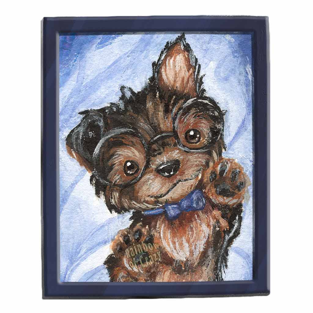 Nerdy Yorkshire Terrier / Art Print