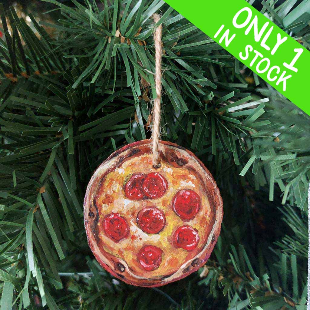 Pizza / Wood Ornament