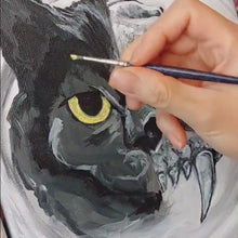 Load and play video in Gallery viewer, Custom Pet Skull Portrait / 8x10 Canvas
