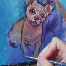 Load and play video in Gallery viewer, Custom Pet Portrait / 8x10 Canvas
