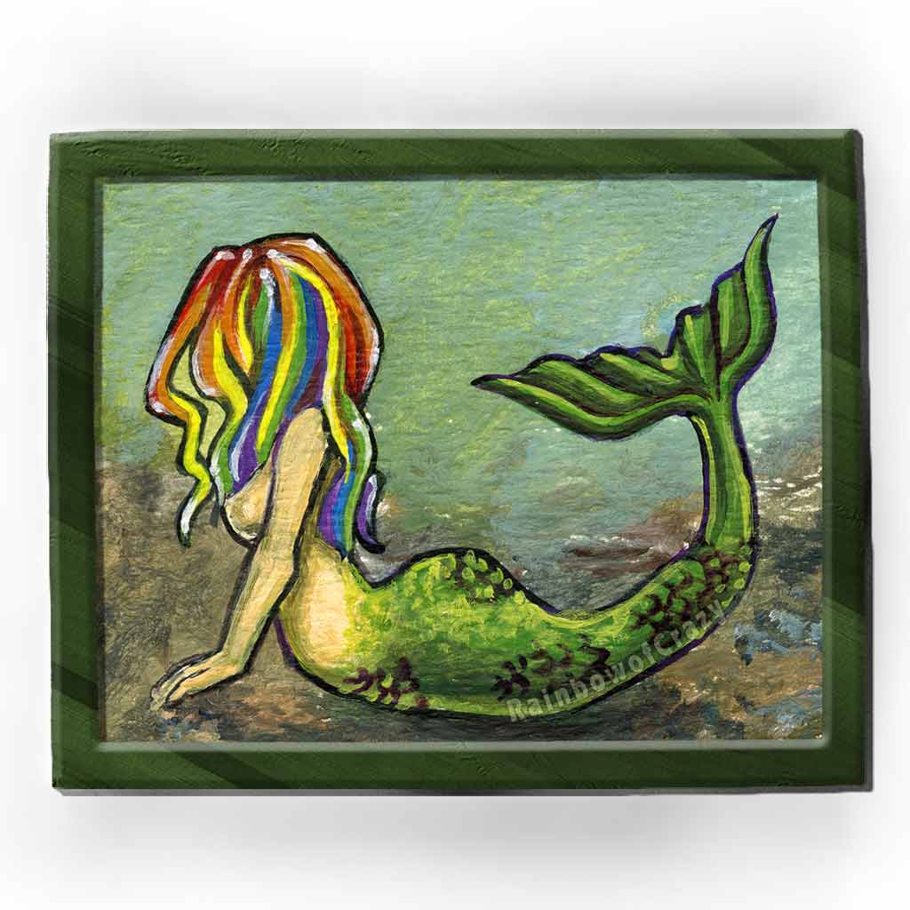 Mermaid / Rainbow Ombre / Art Print