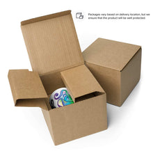Load image into Gallery viewer, The 11 oz Slender Man Love Mug with Colour, shown in a box it will be shipped in. &quot;Packages vary based on delivery location, but we ensure that the product will be well protected.&quot;

