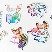 Load image into Gallery viewer, Book Lover Sticker Bundle - Choose Your Own Cat &amp; Rabbit Stickers
