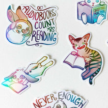 Load image into Gallery viewer, Book Lover Sticker Bundle - Choose Your Own Cat &amp; Rabbit Stickers
