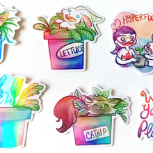 Load image into Gallery viewer, Plant Lover Sticker Bundle - Choose Your Own Cat &amp; Rabbit Stickers
