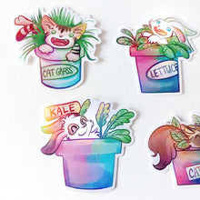 Load image into Gallery viewer, Plant Lover Sticker Bundle - Choose Your Own Cat &amp; Rabbit Stickers
