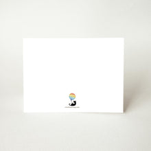 Load image into Gallery viewer, The back of a greeting card, which includes the Rainbow of Crazy logo
