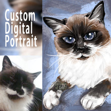 Load image into Gallery viewer, Custom Pet Portrait / Digital File
