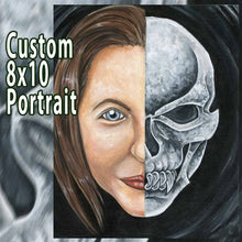 Load image into Gallery viewer, Custom Skull Portrait / 8x10 Canvas
