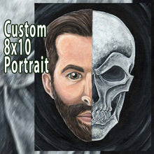 Load image into Gallery viewer, Custom Skull Portrait / 8x10 Canvas
