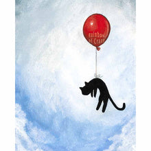 Load image into Gallery viewer, Balloon Black Cat / Art Print
