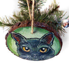 Load image into Gallery viewer, Black Cat / Wood Ornament

