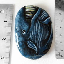 Load image into Gallery viewer, rock art portrait of a smiling blue whale
