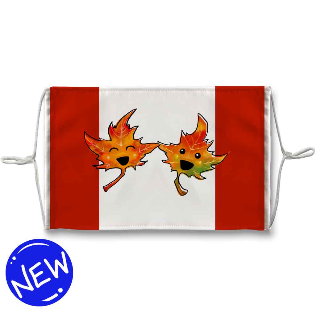 Canada Happy Maple Leaf Flag Face Mask