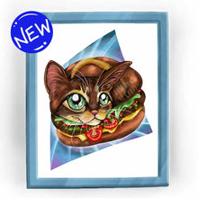 Load image into Gallery viewer, Burger Cat / Art Print
