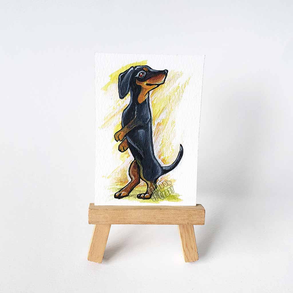 Dachshund / ACEO Painting