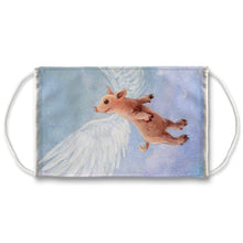 Load image into Gallery viewer, A reusable face mask featuring flying pig art
