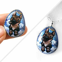 Load image into Gallery viewer, German Shepherd Angel / Rock Art / Necklace
