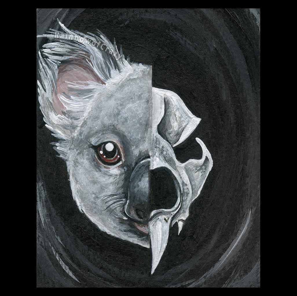 Scary Koala Drawing